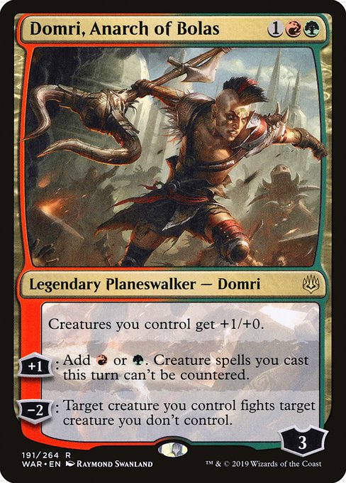 Domri, Anarch of Bolas - War of the Spark Rare Card