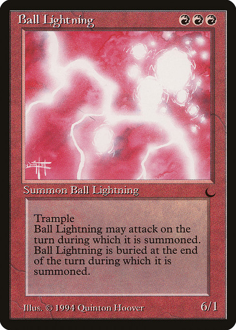 Ball Lightning - The Dark Rare Card