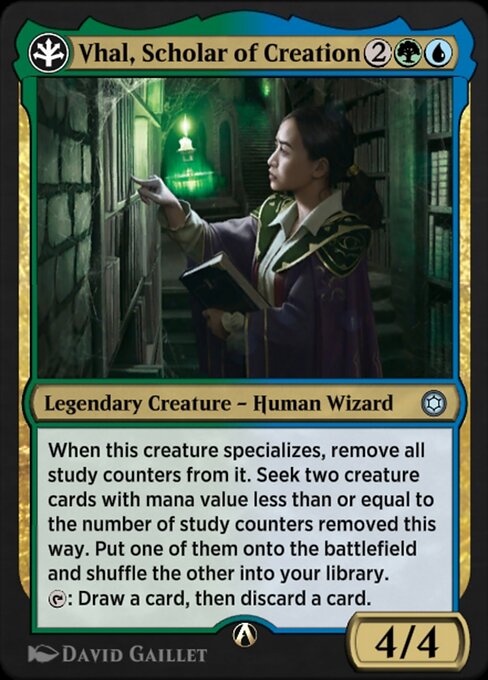 Vhal, Scholar of Creation - Alchemy Horizons: Baldur's Gate Uncommon Card
