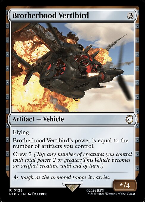Brotherhood Vertibird - Fallout Rare Card
