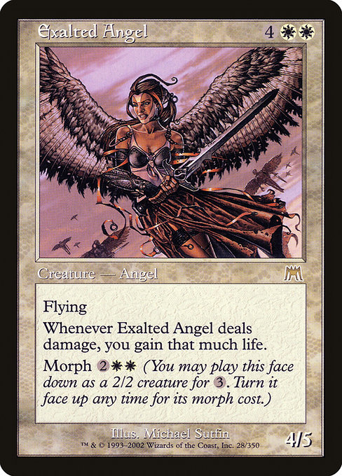 Exalted Angel - Onslaught Rare Card