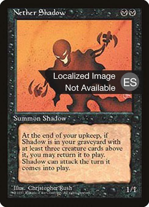 Nether Shadow - Fourth Edition Foreign Black Border Rare Card