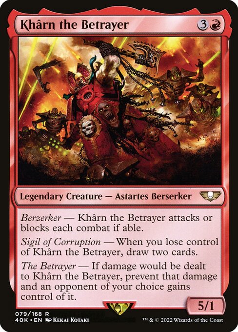 Khârn the Betrayer - Warhammer 40,000 Commander Rare Card