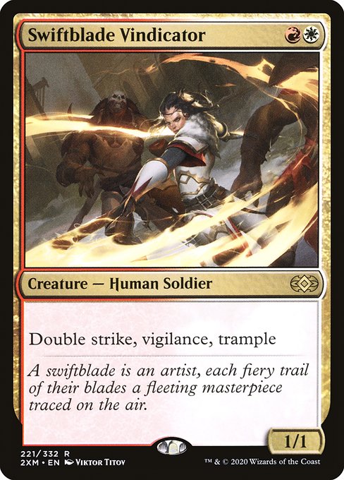 Swiftblade Vindicator - Double Masters Rare Card