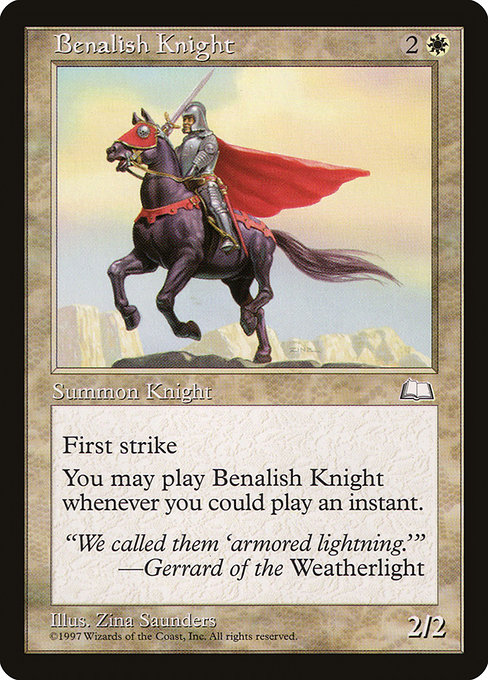 Benalish Knight - Weatherlight Common Card