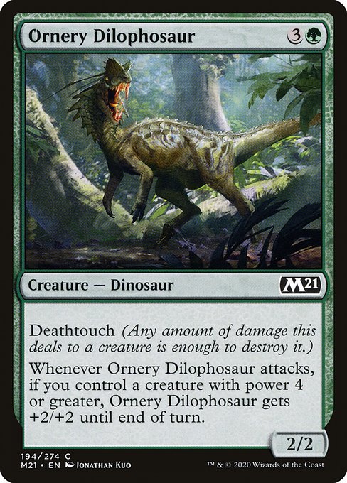 Ornery Dilophosaur - Core Set 2021 Common Card