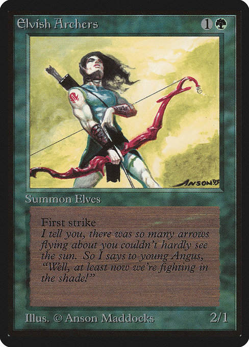 Elvish Archers - Limited Edition Beta Rare Card