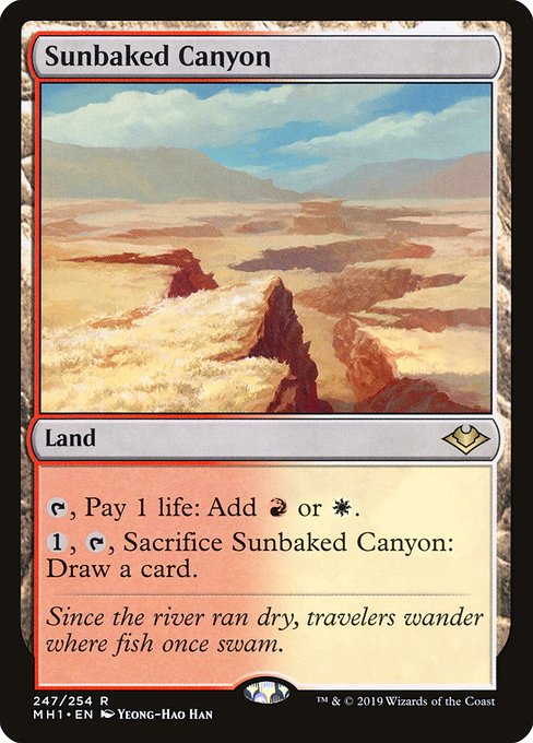 Sunbaked Canyon - Modern Horizons Rare Card