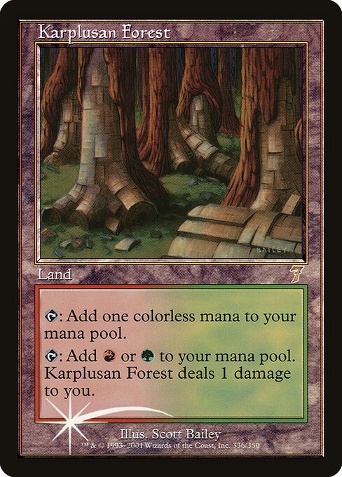 Karplusan Forest - Seventh Edition Rare Card