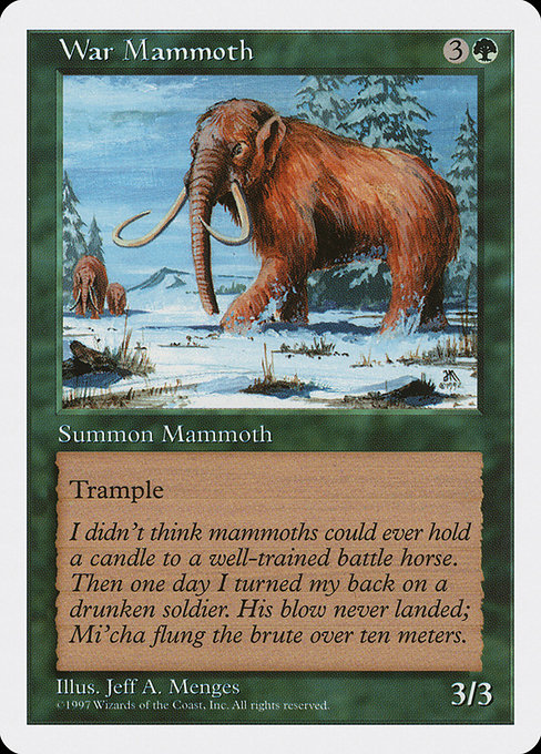 War Mammoth - Fifth Edition Common Card