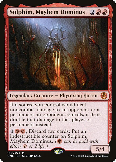Solphim, Mayhem Dominus - Phyrexia: All Will Be One Mythic Card