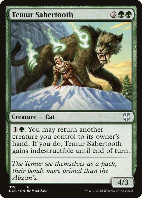 Temur Sabertooth - New Capenna Commander Uncommon Card