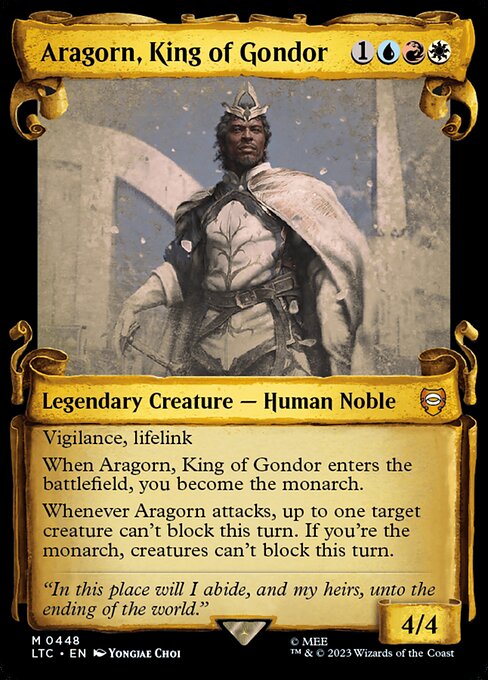 Aragorn, King of Gondor - Tales of Middle-earth Commander Mythic Card