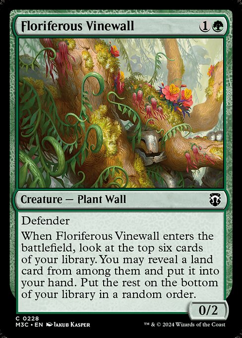 Floriferous Vinewall - Modern Horizons 3 Commander Common Card