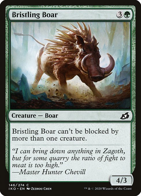 Bristling Boar - Ikoria: Lair of Behemoths Common Card