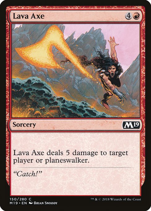 Lava Axe - Core Set 2019 Common Card