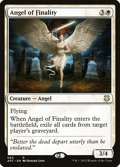 Angel of Finality - Forgotten Realms Commander Rare Card
