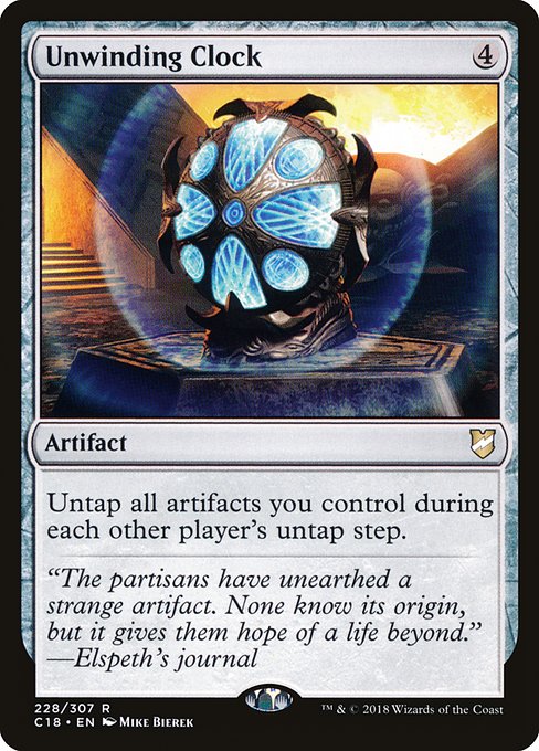 Unwinding Clock - Commander 2018 Rare Card