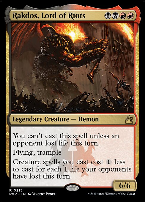Rakdos, Lord of Riots - Ravnica Remastered Rare Card