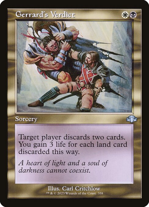 Gerrard's Verdict - Dominaria Remastered Uncommon Card