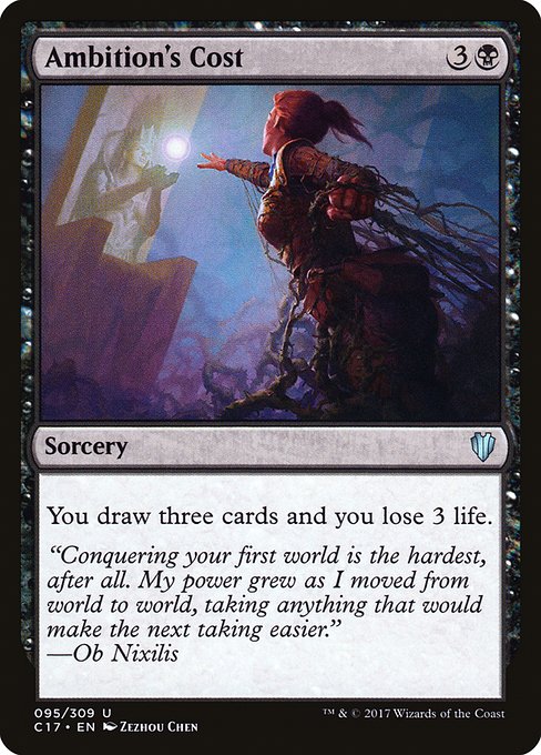 Ambition's Cost - Commander 2017 Uncommon Card