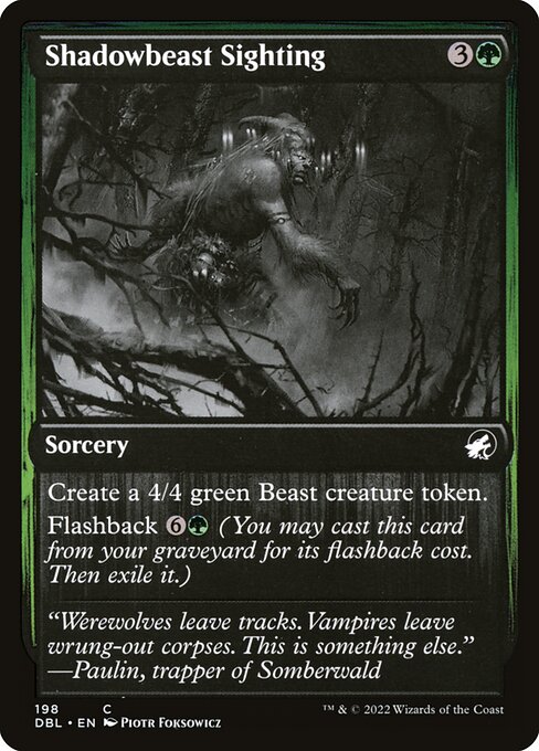 Shadowbeast Sighting - Innistrad: Double Feature Common Card