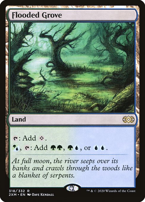 Flooded Grove - Double Masters Rare Card