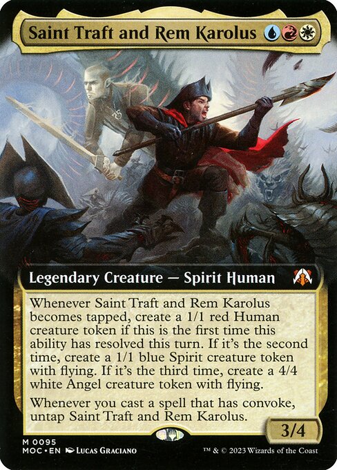 Saint Traft and Rem Karolus - March of the Machine Commander Mythic Card
