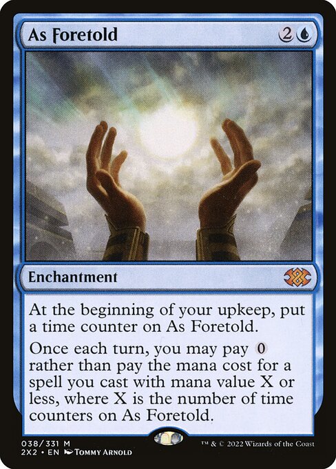 As Foretold - Double Masters 2022 Mythic Card