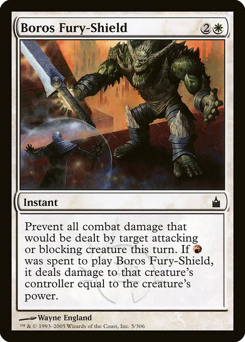 Boros Fury-Shield - Ravnica: City of Guilds Common Card