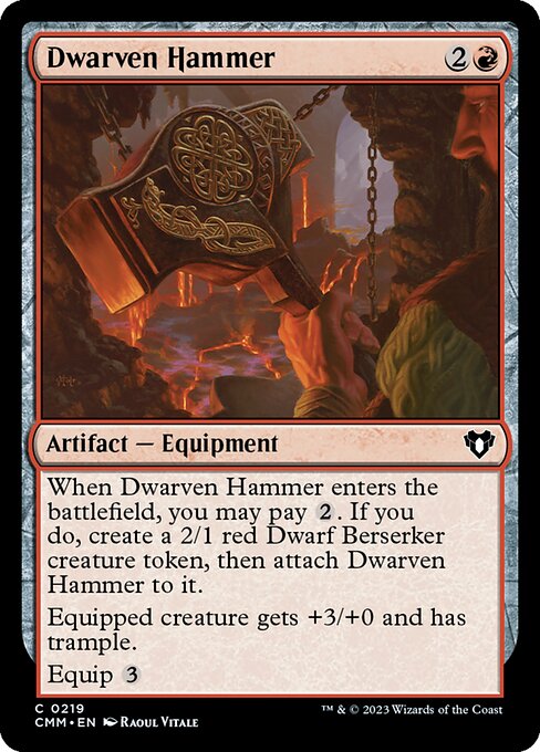 Dwarven Hammer - Commander Masters Common Card