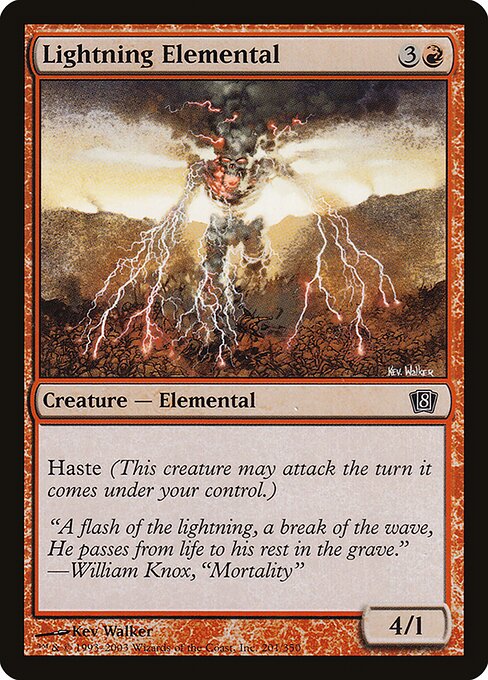 Lightning Elemental - Eighth Edition Common Card