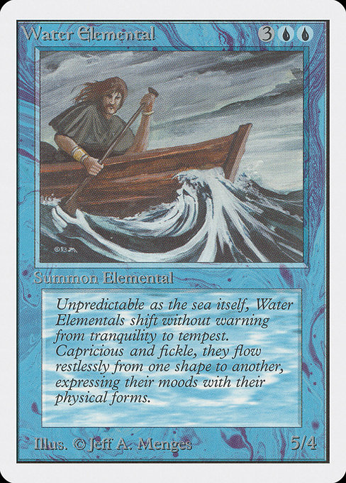 Water Elemental - Unlimited Edition Uncommon Card