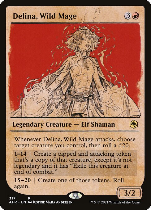 Delina, Wild Mage - Adventures in the Forgotten Realms Rare Card