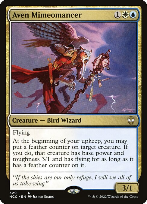 Aven Mimeomancer - New Capenna Commander Rare Card