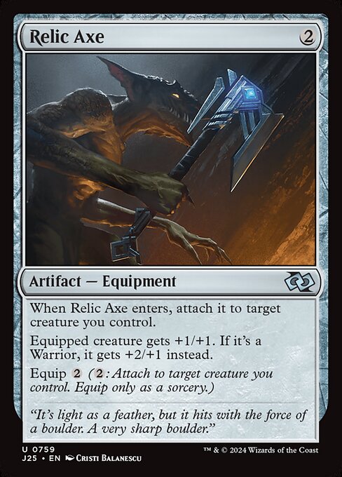 Relic Axe - Foundations Jumpstart Uncommon Card