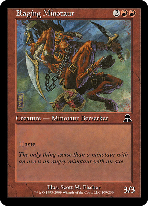 Raging Minotaur - Masters Edition III Common Card
