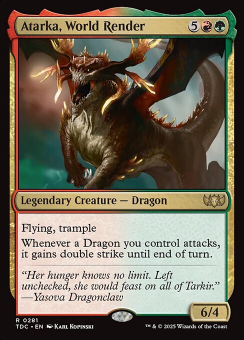 Atarka, World Render - Tarkir: Dragonstorm Commander Rare Card
