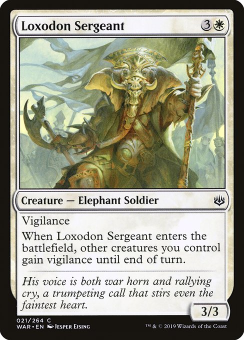 Loxodon Sergeant - War of the Spark Common Card