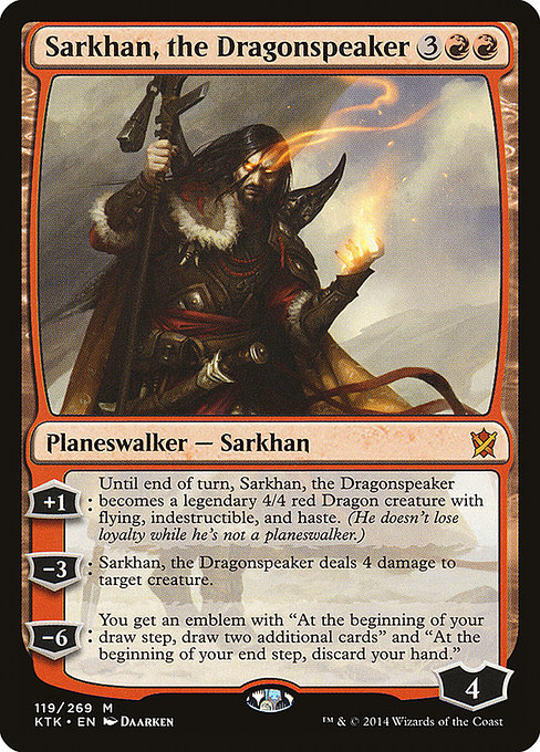 Sarkhan, the Dragonspeaker - Khans of Tarkir Mythic Card