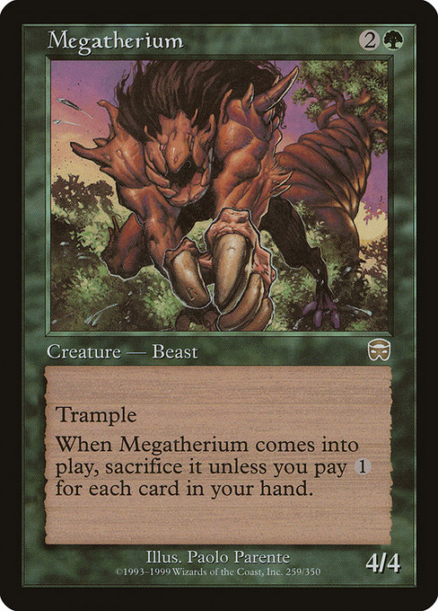 Megatherium - Mercadian Masques Rare Card