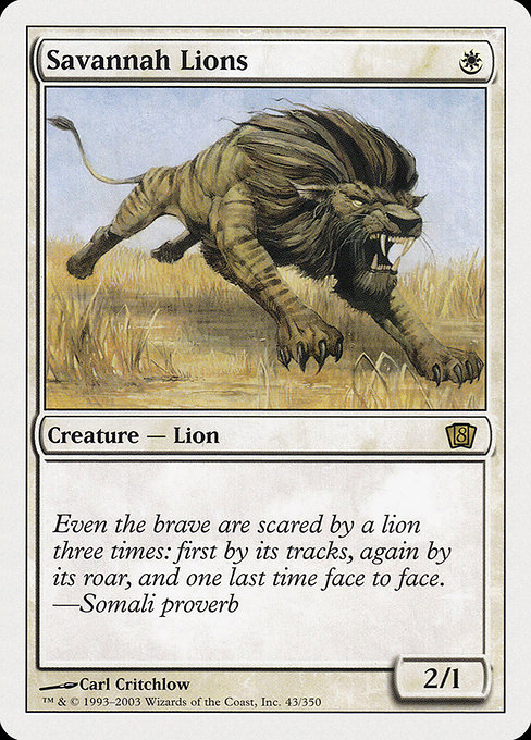 Savannah Lions - Eighth Edition Rare Card