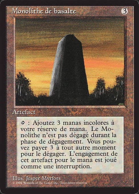 Basalt Monolith - Foreign Black Border Uncommon Card