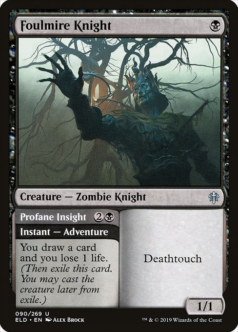 Foulmire Knight // Profane Insight - Throne of Eldraine Uncommon Card