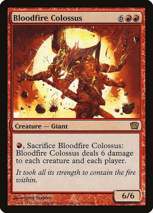 Bloodfire Colossus - Ninth Edition Rare Card