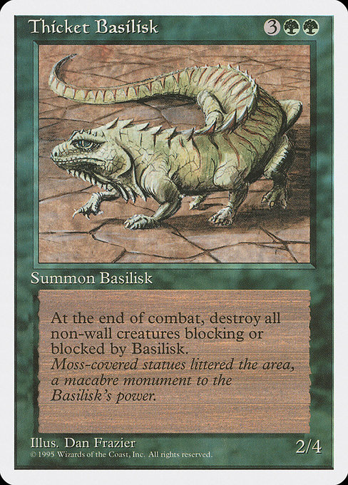 Thicket Basilisk - Fourth Edition Uncommon Card