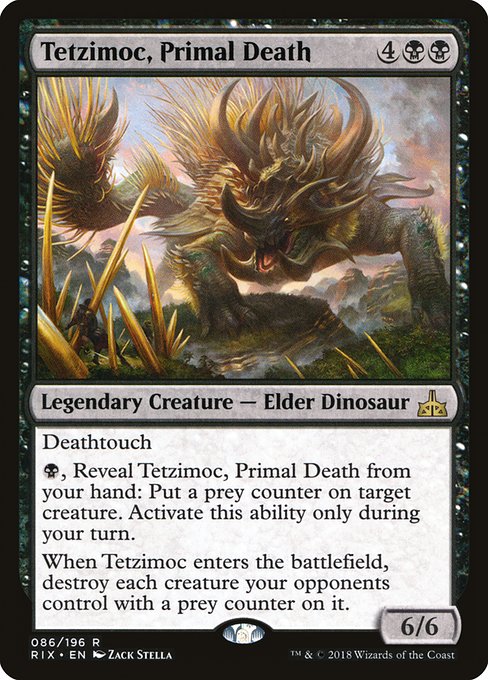 Tetzimoc, Primal Death - Rivals of Ixalan Rare Card