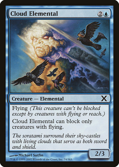 Cloud Elemental - Tenth Edition Common Card
