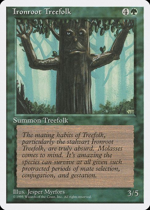 Ironroot Treefolk - Fourth Edition Common Card