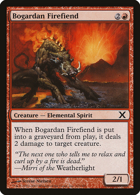 Bogardan Firefiend - Tenth Edition Common Card